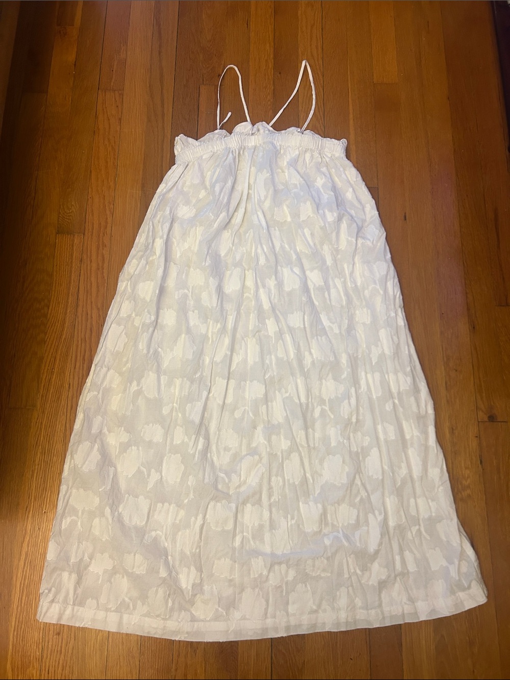 Wray medium white cloud print halter dress